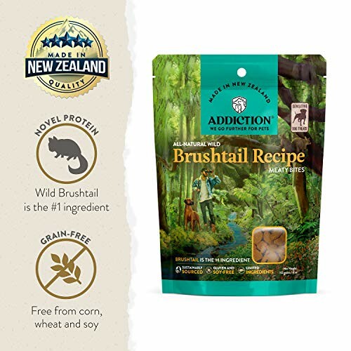 Addiction Brushtail Recipe cat food, made in New Zealand, featuring wild brushtail as the main ingredient and grain-free formula.